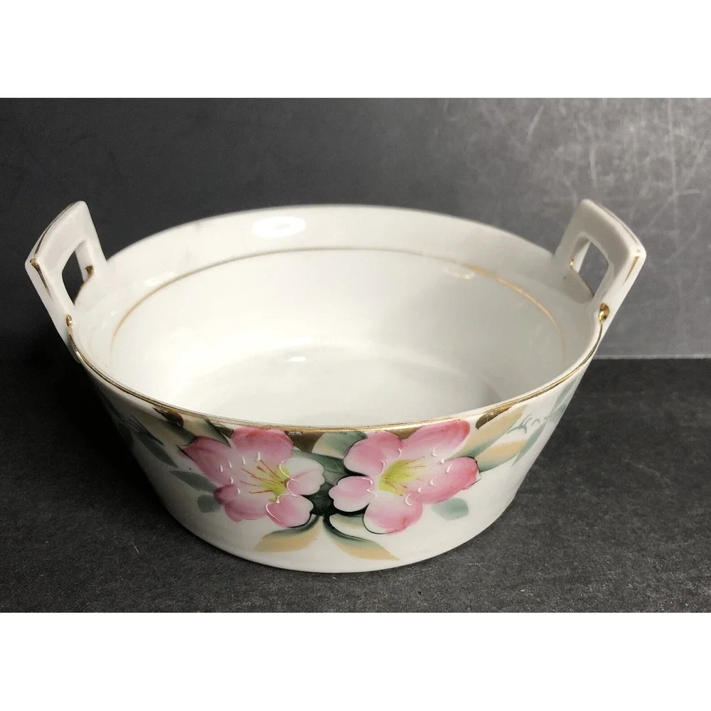 Noritake Azalea Butter Tub Bowl NO INSERT Small Pink Floral Hand Painted 19322